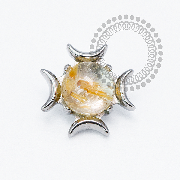 TN2089 Topo Rutilated Quartzo Titânio ASTM F136