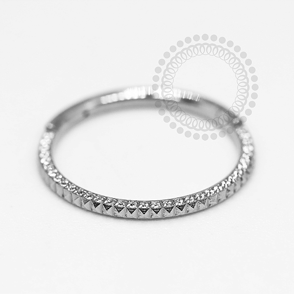 TN1183 Segmento Cravejado Lateral Inca Titânio