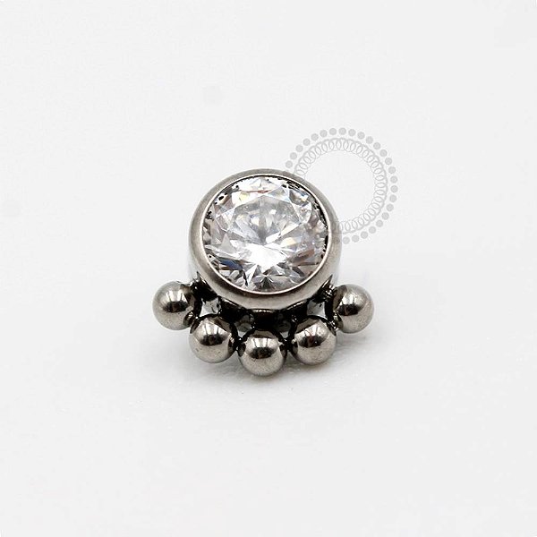 TN181 Topo CZ Esferas 5 Esferas Titânio