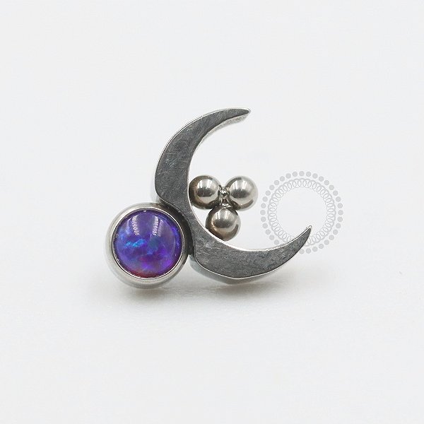 TN509 Topo Lua com Opala Titânio ASTM F136