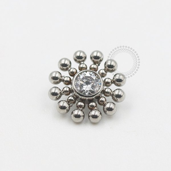 TN554 Topo Raios de Sol CZ Titânio ASTM F136