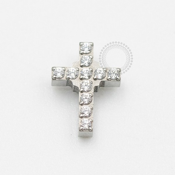 TN628 Topo Cruz Sagrada CZ Titânio ASTM F136