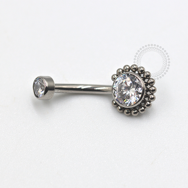 TN659 Navel Big Sol CZ  Esferas Titânio ASTM F136