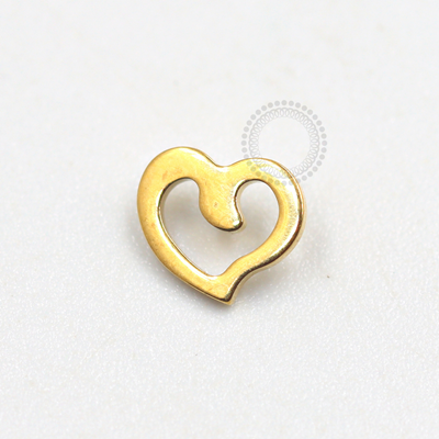 TN673 Topo Coração Vazado Titanio PVD Gold