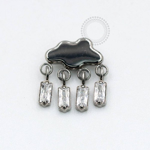 TN815 Topo Nuvem Pingentes CZ Titânio ASTM F136