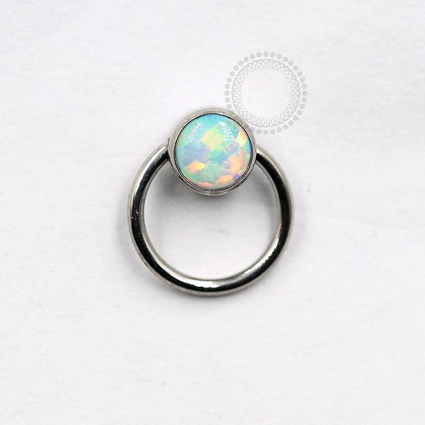 TN863 Topo Opala com Argola Titânio ASTM F136