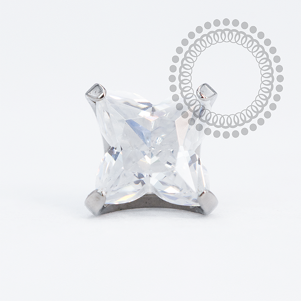 TN2100 Topo Flor Cristal Titânio ASTM F136