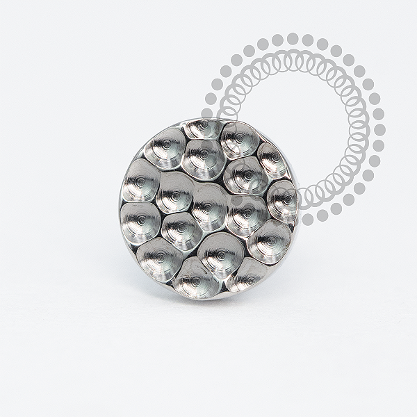 TN2105 Topo Disco Martelado Push Pin Titânio ASTM F136