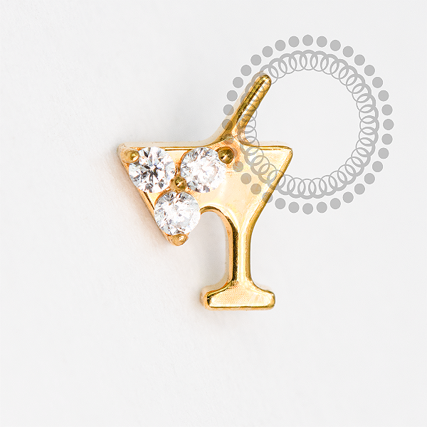 TN2096 Topo Taça de Martini Titânio PVD Gold