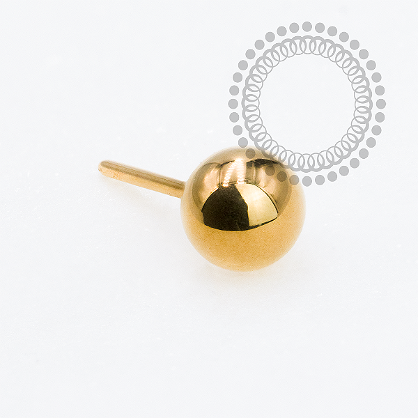 TN2323 Topo Esfera 3mm Push Pin Titanio PVD Gold