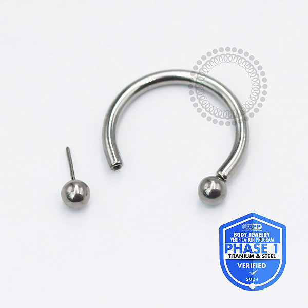 TT74 Ferradura Push Pin Esferas 2.5mm Titânio Mill ®