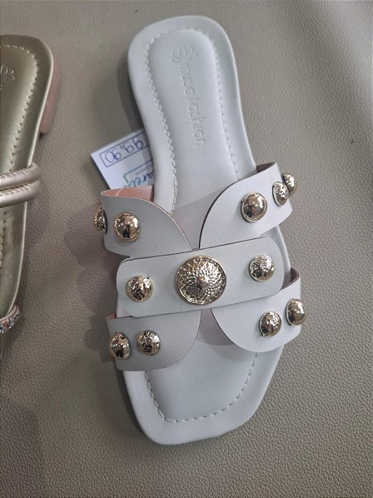 Rasteira adulto off white