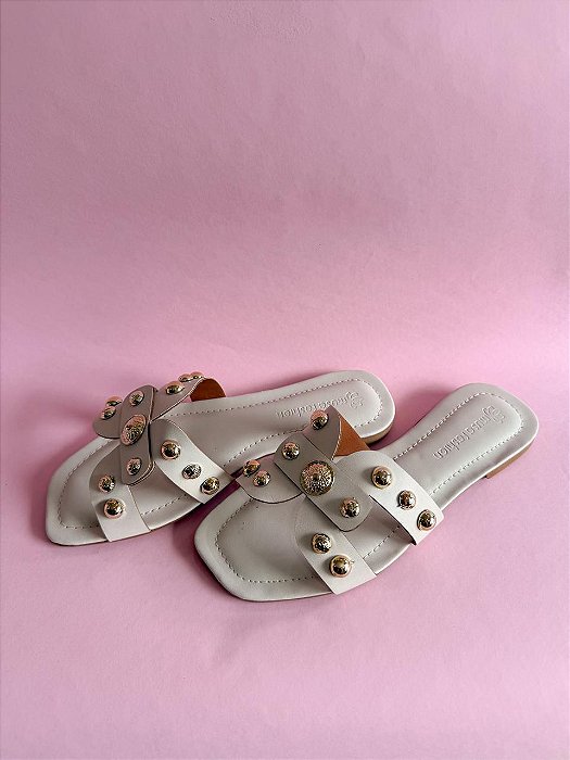 Rasteira adulto off white