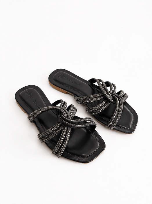 Rasteira adulto preto onix