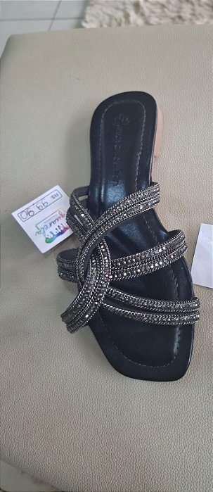 Rasteira adulto preto onix