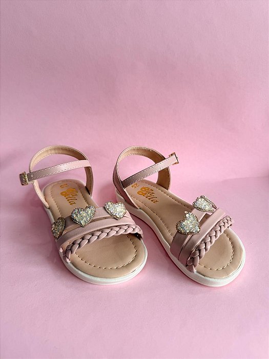 Sandália Bia Bella coração Nude