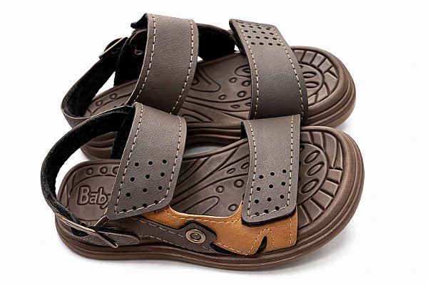 Sandália masculina baby love café/castor