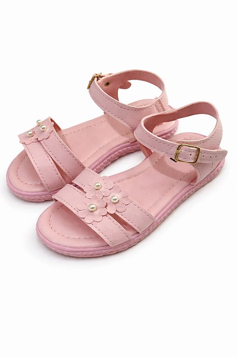 Sandália kindi flores infantil