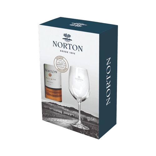 KIT NORTON RESERVA MALBEC + TACA CRISTAL