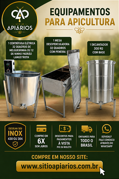 Kit Apicultura Casa do Mel em Inox