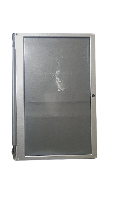 Carcaça Completa (Tampa Traseira + Moldura) com Dobradiças do Notebook Philco PNB14.1 pintada( metal metalico)