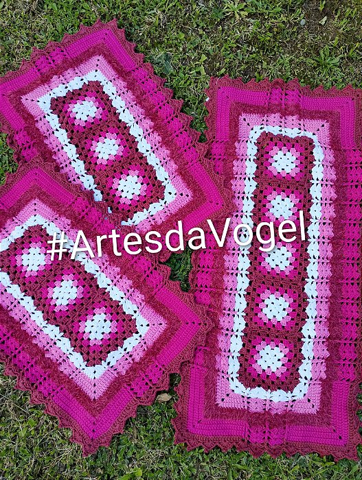 Jogo de tapetes 3 peças