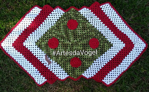 Trilho em crochê Natal