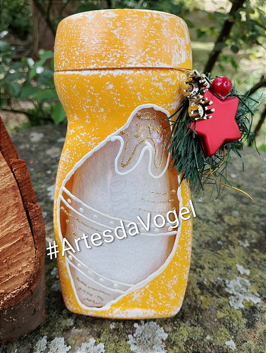 Vidro decorado Natal