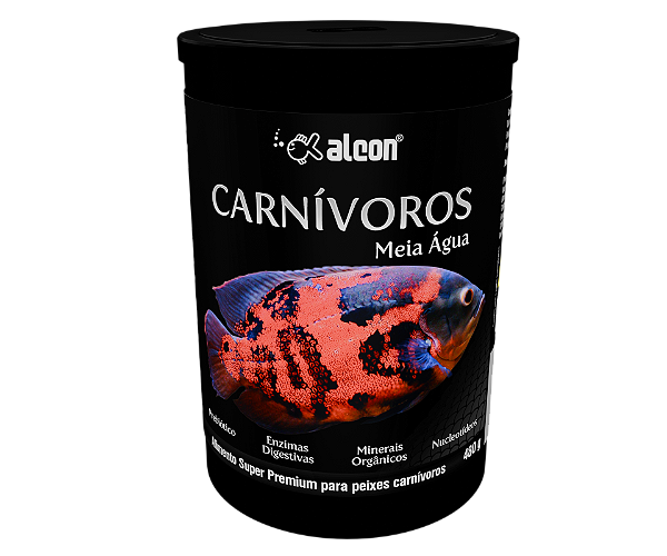 ALCON CARNIVOROS MEIO ÁGUA 480 G