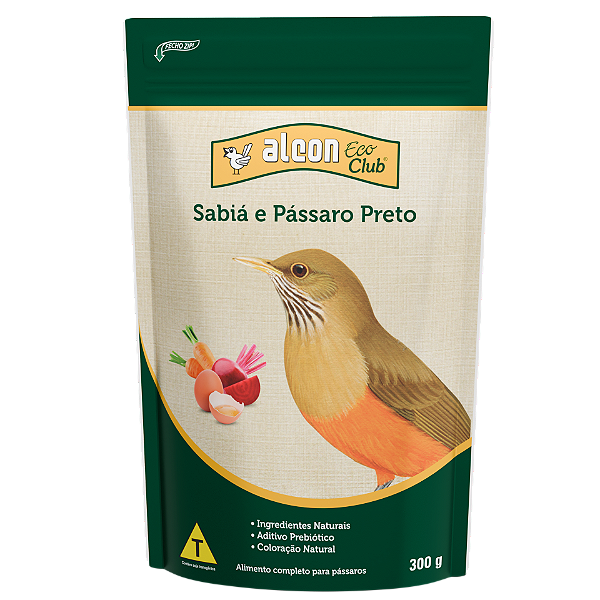 ALCON ECO CLUB SABIÁ E PÁSSARO PRETO 300g