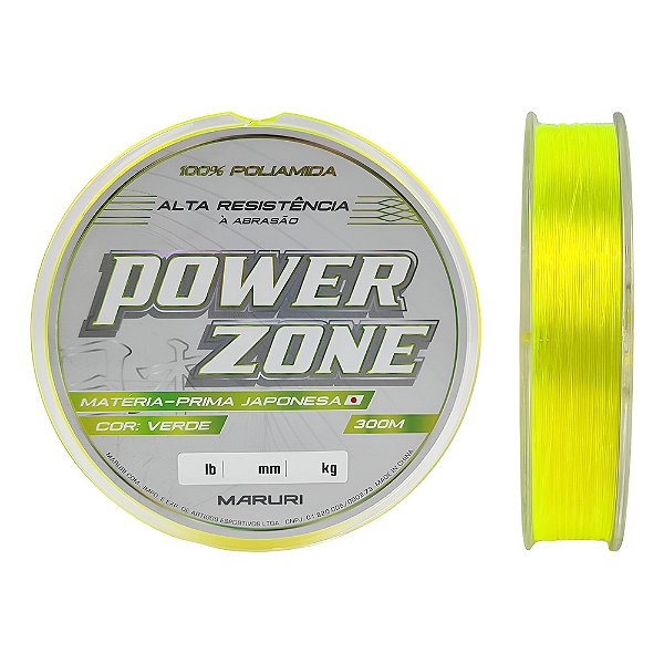 Linha Monofilamento Maruri Power Zone 0,33mm - 300 Metros Cor Cor Verde
