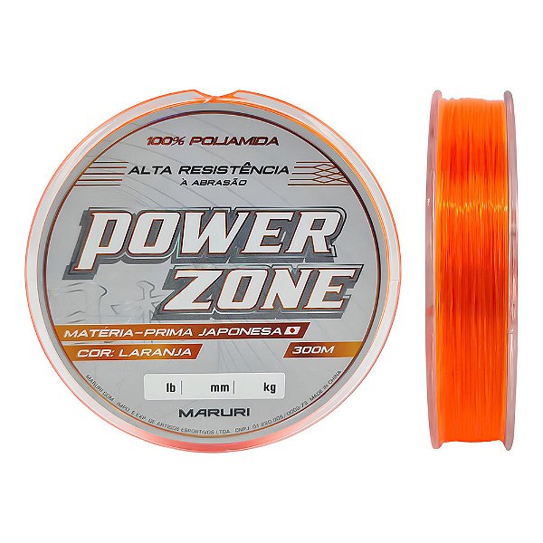 Linha 100% Poliamida Maruri Power Zone 0,33mm - 300 Metros Cor Cor Laranja