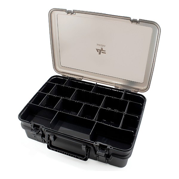 Maleta 16 Divisórias Móveis Iscas Pesca Reforçada H458 Preto