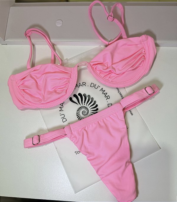 Biquíni Duda pink com aro.