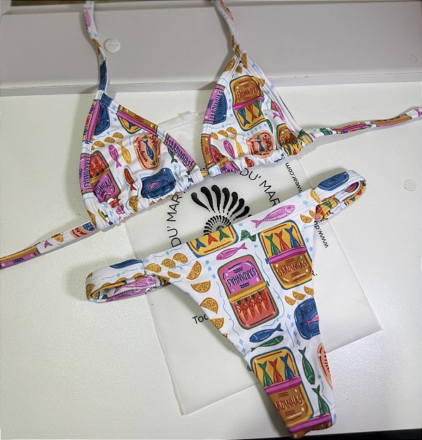 Biquíni cortininha Sardinhas Tropicais