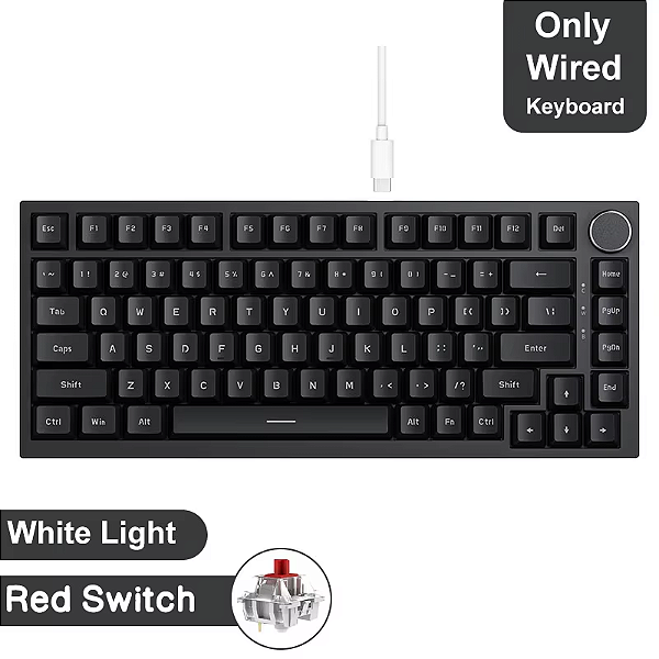 Teclado mecânico Ajazz ak820/ak820pro bluetooth 5.1/sem fio/c-wired