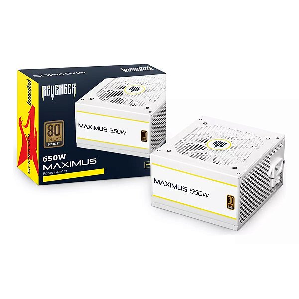 Fonte Atx Bronze Pfc Ativo Sem Ruido Maximus, 650W, 80 Plus