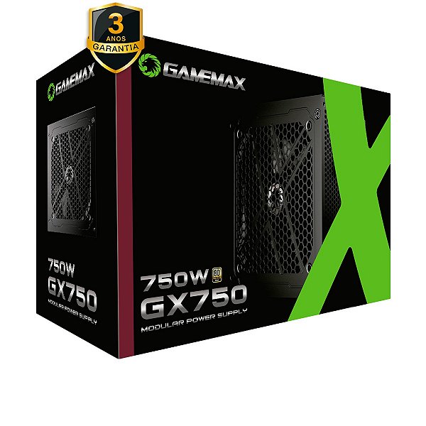 Fonte Modular Gamemax Gx750 750w 80 Plus Gold Black