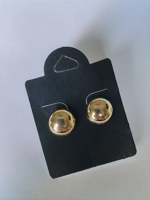 Brinco Redondo Dourado Feminino Elegante