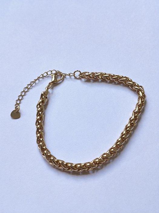 Pulseira Feminina Dourada Elegante
