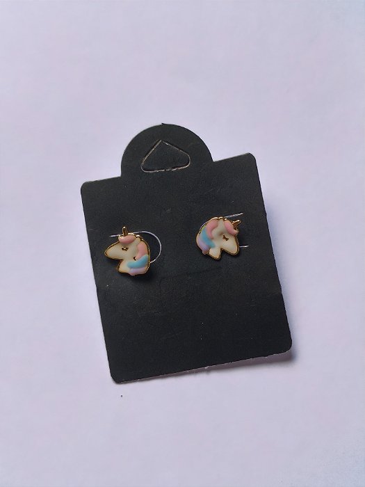 Brinco Infantil Unicórnio Banhado a Ouro