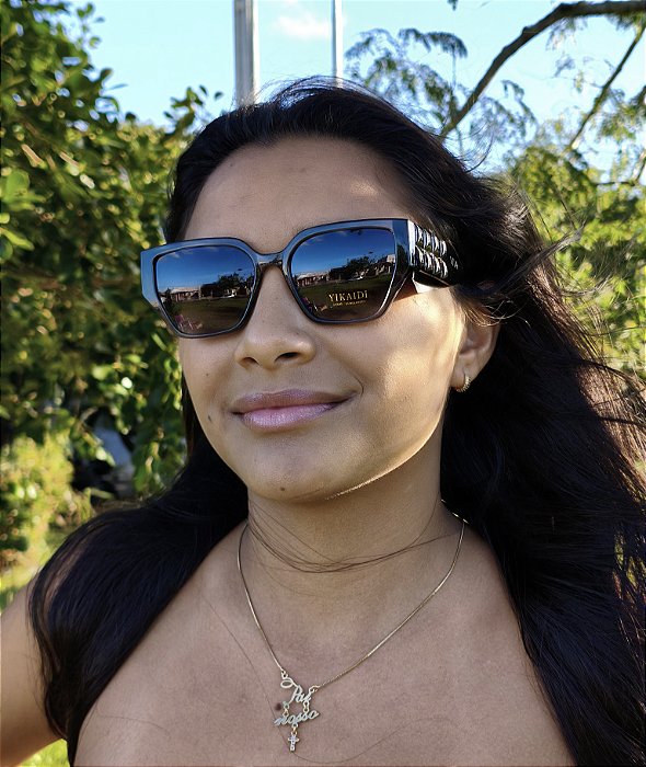 Óculos de Sol Quadrado Preto