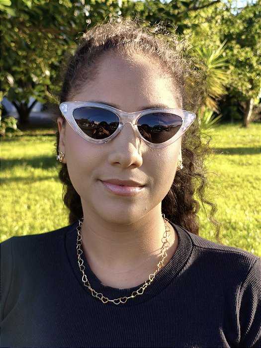 Óculos de Sol Gatinho Transparente