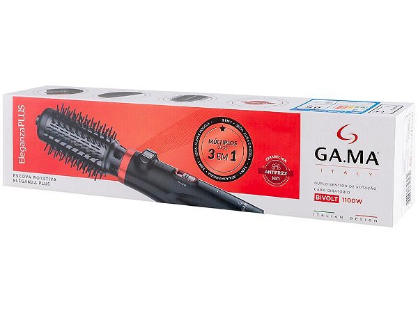 ESCOVA ROTATIVA GAMA ELEGANZA PLUS 3 EM 1 BIVOLT