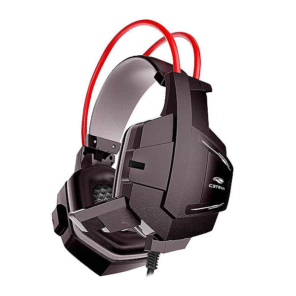 HEADSET GAMING ESTEREO C/MICROFONE SPARROW PRETO/VERMELHO PH-G11BK C3 TECH