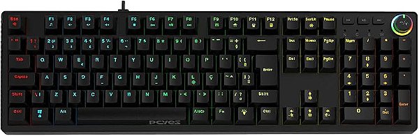 TECLADO MECÂNICO  100% PCYES ZECKY BLACK VULCAN SWITCH BLUE-LED RAINBOW PTZKBVBL