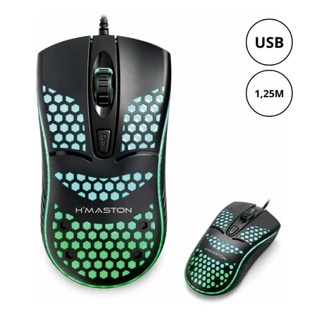 MOUSE GAMING USB LUMINOSO H'MASTON MS12