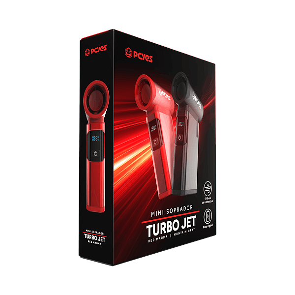 MINI SOPRADOR TURBO JET FAN PCYES RED MAGMA PSTJRM