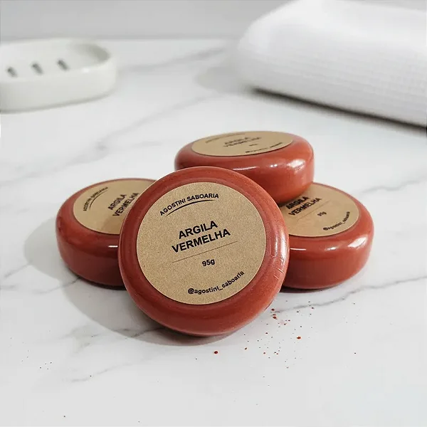Sabonete Artesanal de Argilha Vermelha