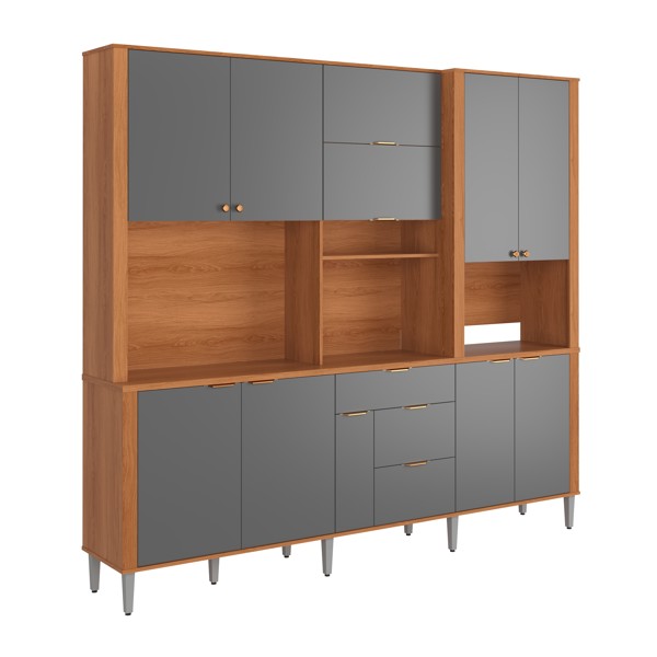 KIT COZINHA ASTRA 2,4 JEQUITIBA / GRAFITE